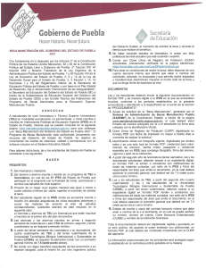 Convocatoria Manutencion Puebla 2021