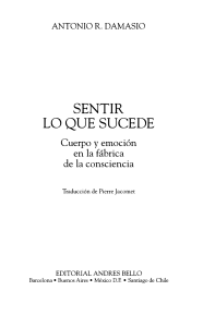 Sentir lo que sucede - Damasio