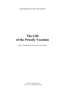 The Gift of the Priestly Vocation - Ratio Fundamentalis 2016