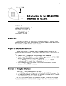 Introduction to te SAS/ACCESS Interface to Adabas
