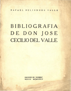 Bibliografía de Don José Cecilio del Valle, Rafael Heliodoro Valle