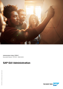 SAP GUI Administration Guide