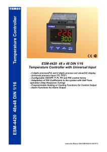 Temperature Controller with Universal Input ESM-4420 Manual EN