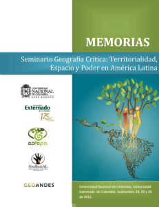  Seminario Geografía Crítica: Territorialidad, Espacio y poder en América Latina
