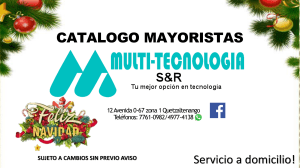 CATALOGO MULTI-TECNOLOGIA S&R DICIEMBRE