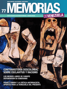 Centro Nacional de Estudios Históricos | Revista Memorias de Venezuela N° 77 | 2021 | Numero Especial sobre Afrodescendencia