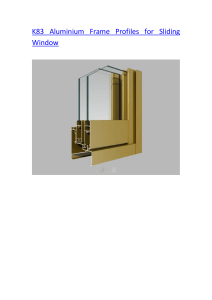 K83 Aluminium Frame Profiles for Sliding Window