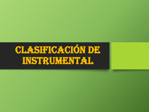 Clasificación de instrumental  básico por especialidades
