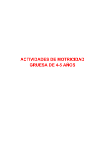 ACTIVIDADES DE MOTRICIDAD GRUESA DE 4-5 AÑOS