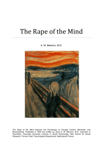1961 - Rape of the Mind - Joost Meerloo