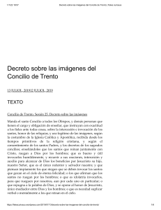 Decreto sobre las imágenes del Concilio de Trento   