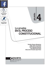 La Prueba en el Proceso Constitucional - Guia Practica Nro. 4 - Gaceta Juridica