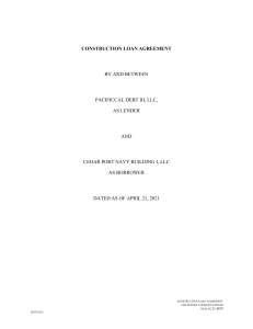 A-01 - Cedar Port - Construction Loan Agreement 267279942 1