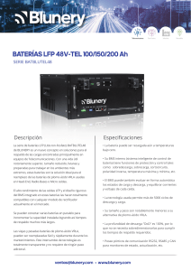 Baterías LFP 48V-TEL Blunery: Especificaciones y Características