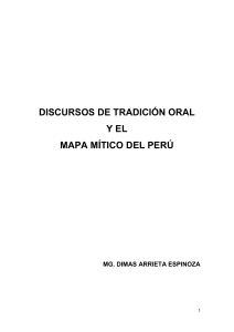 10101960 Discursos TRADICIÓN ORAL y el mapa mítico del Perú