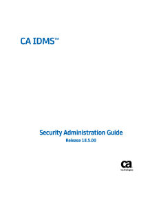 IDMS Security Admin ENU