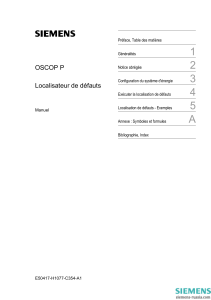 OSCOP P V6.60 Fault Locator E50417-H1077-C354-A1 fr