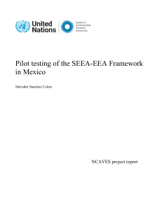 Pilot testing the seea-eea framework in Mexico UNSD