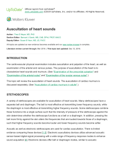Auscultación de sonidos cardiacos - UpToDate 