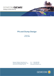 Pit and Dump Design