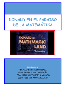 DONALD EN EL PARAISO DE LAS MATEMATICAS.