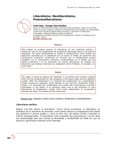 Liberalismo, Neoliberalismo, Post-Neoliberalismo: Análisis y Coexistencia