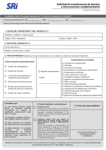 Solicitud Transferencias de dominio y otros procesos   complementarios