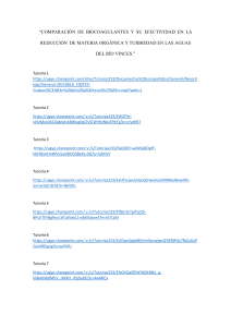 COMPARACIÓN DE BIOCOAGULANTES Y SU EFECTIVIDAD EN LA REDUCCIÓN DE MATERIA ORGÁNICA Y TURBIEDAD EN LAS AGUAS DEL RÍO VINCES