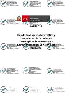 ANEXO 1 PCO - Plan de Contingencia Informático y Recuperación de Servicios de Tecnología de la Información y Comunicaciones del Ministerio del Ambiente