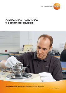 Certificacion calibracion y gestion de equipos