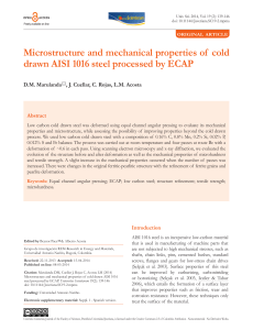 Microstructure and mechanical properties of cold drawn AISI 1016 steel processed by ECAP