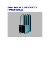 K90 Aluminium Sliding Window Frame Profiles