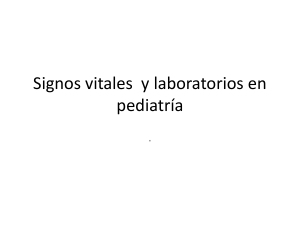 Signos vitales  y laboratorios en pediatría
