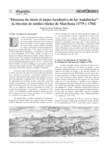 “Deseosos de elexir el mejor facultativo de las Andalucías”: la elección de médico titular de Marchena (1779 y 1784)