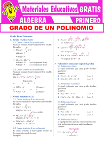 8 - Grado de un Polinomio