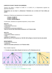 EJERCICICO PACKET TRACER CON SUBREDES