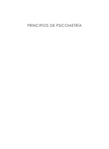PRINCIPIOS DE PSICOMETRÍA