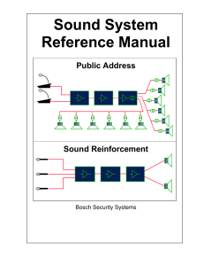 Sound System Reference Manual BOSCH