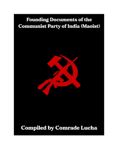 Founding Documents of the Communist Party of India (Maoist)