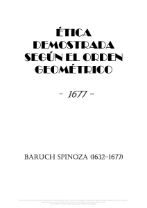 Ética Demostrada según el orden geométrico - Baruch Spinoza