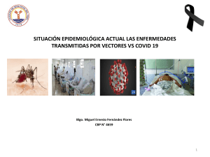 1.- SITUACIÓN EPIDEMIOLÓGICA ACTUAL LAS ENFERMEDADES TRANSMITIDAS POR VECTORES