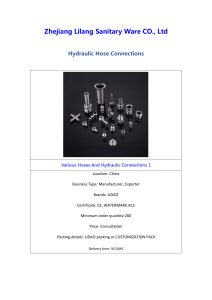 Hydraulic Hose Connections