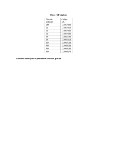 Datos Hidrológicos