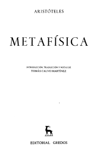 Aristoteles-Metafisica GREDOS