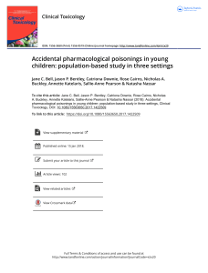 Accidental pharmacological poisonings in young