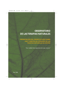 Primer Estudio sobre uso y hábitos de consumo de las Terapias Naturales en España