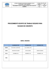 Procedimiento de Seguridad para Vaciado de Concreto