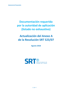 2018 Documentacion requerida por la autoridad de aplicacion