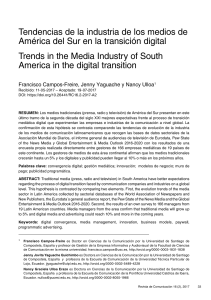 Tendencias de la industria ade los medios de America del Sur en la transición digital