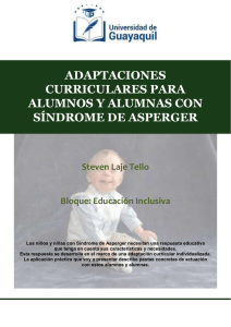 Investigación - Adaptaciones curriculares - Grado 3 -  Síndrome de Aperger
